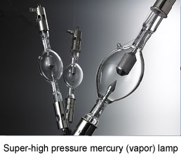 Super-high pressure mercury (vapor) lamp